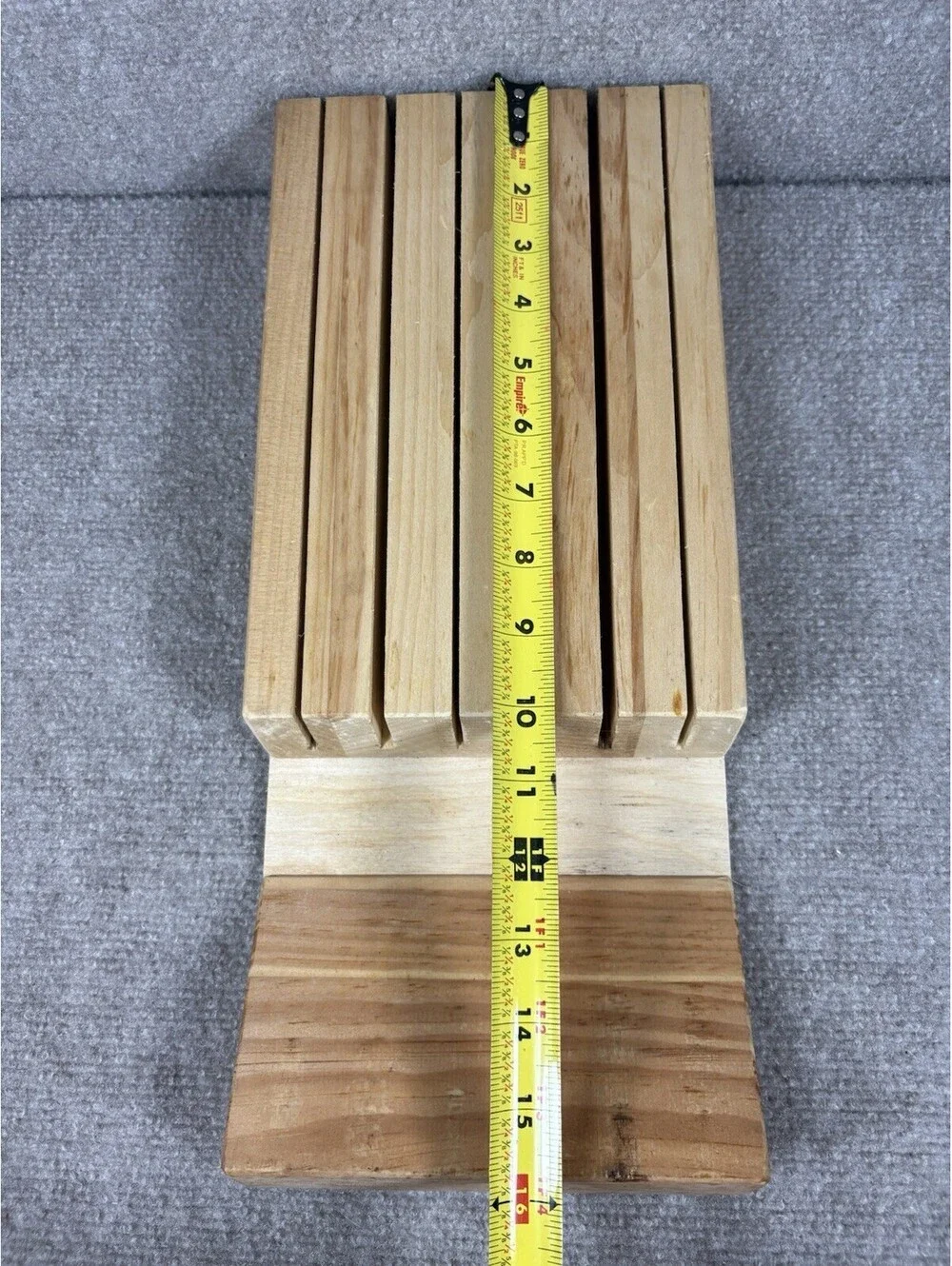 J.K. Adam's Co 6 Slot In-Drawer Solid Wood Knife Block Holder Vermont